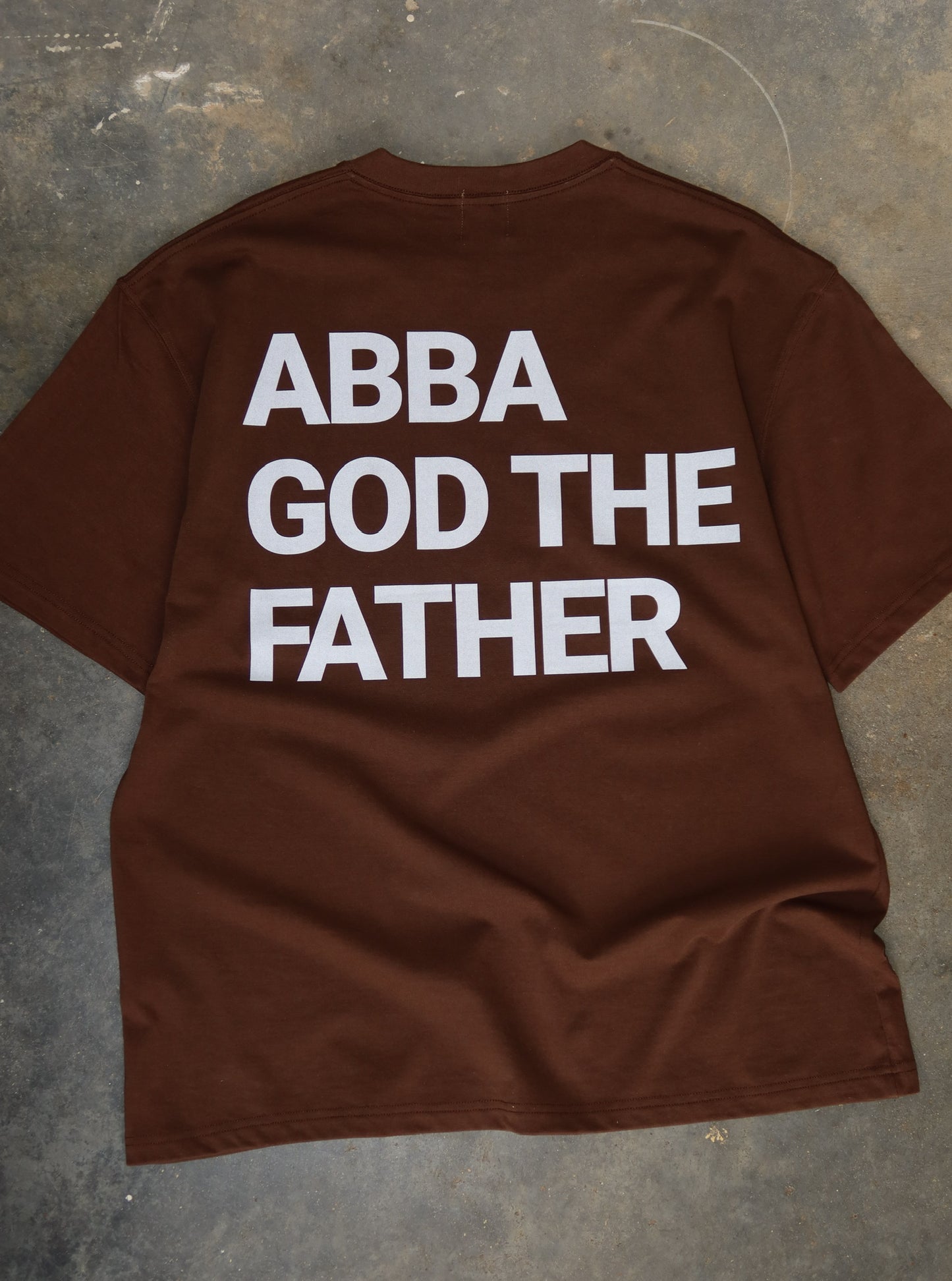 Heritage Tee in Brown and White