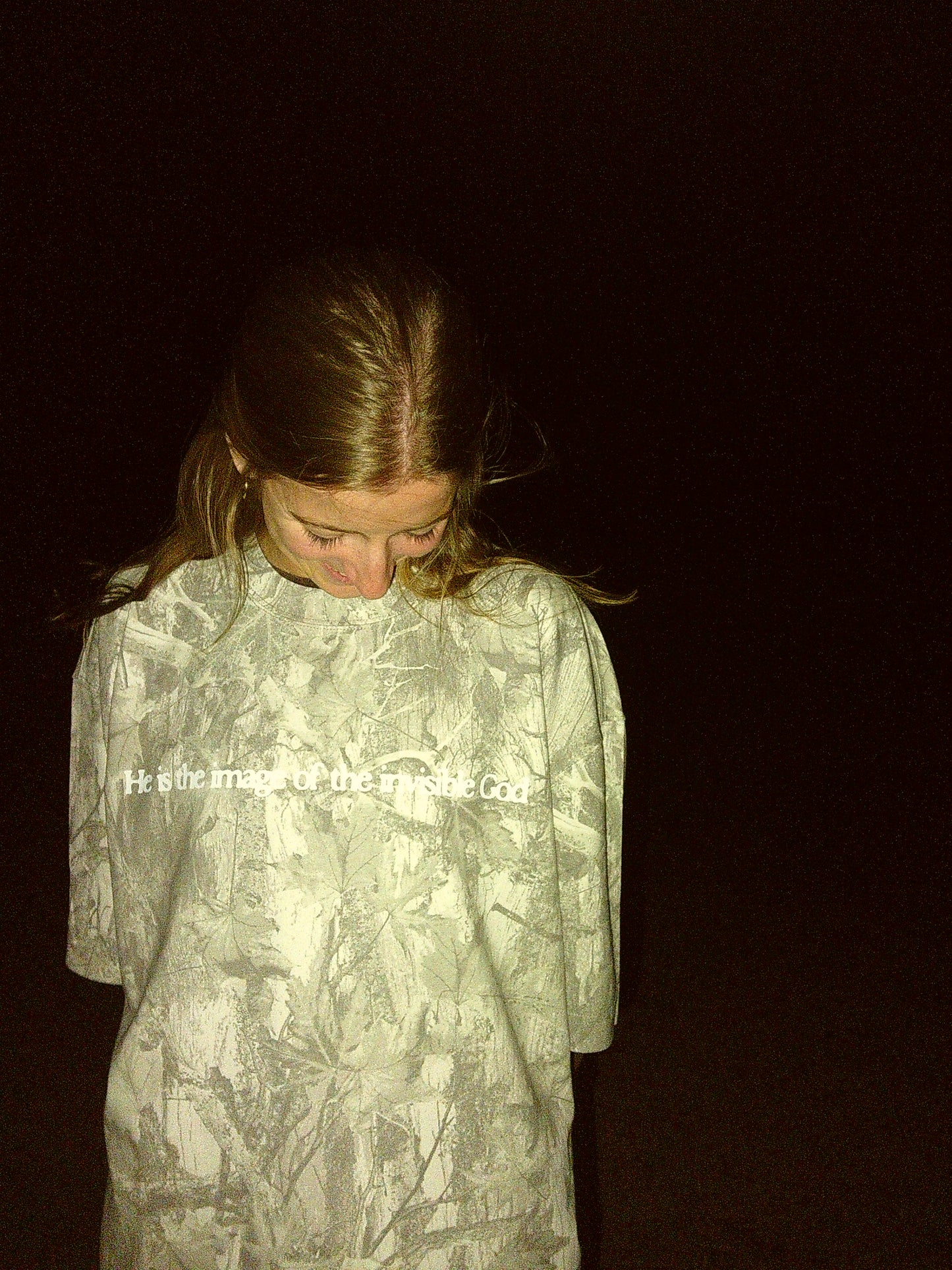 LARGE "His Name Is Jesus Tee" - Light Camo