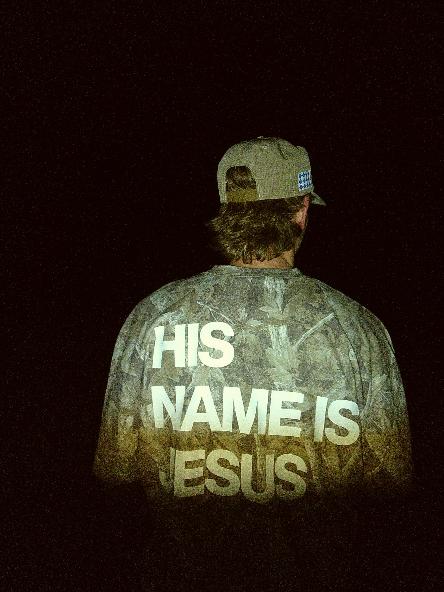 XL "His Name is Jesus" Tee - Dark Camo
