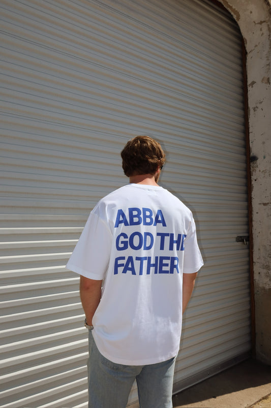 Heritage Tee in White and Blue