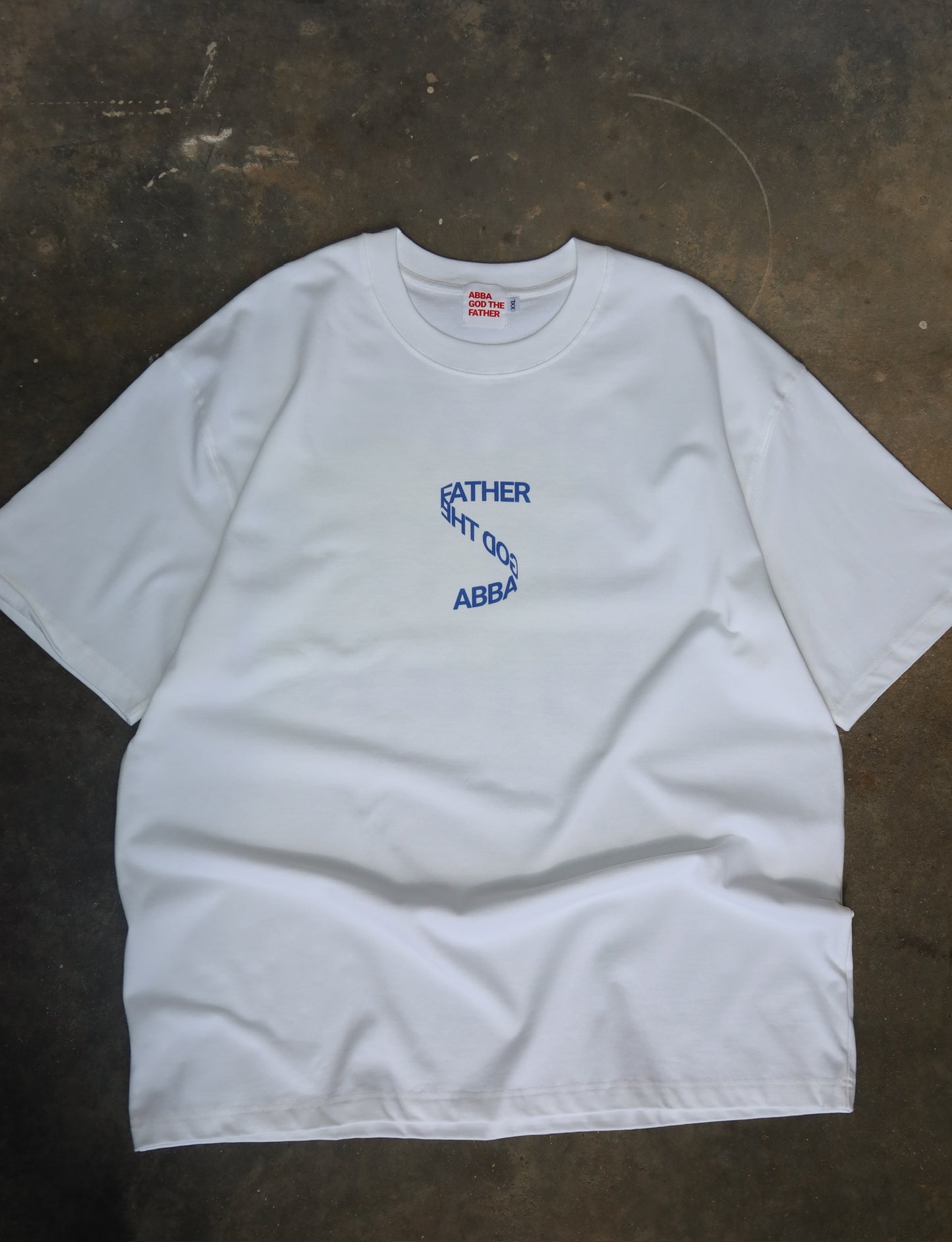 Heritage Tee in White and Blue