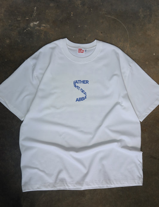 Heritage Tee in White and Blue