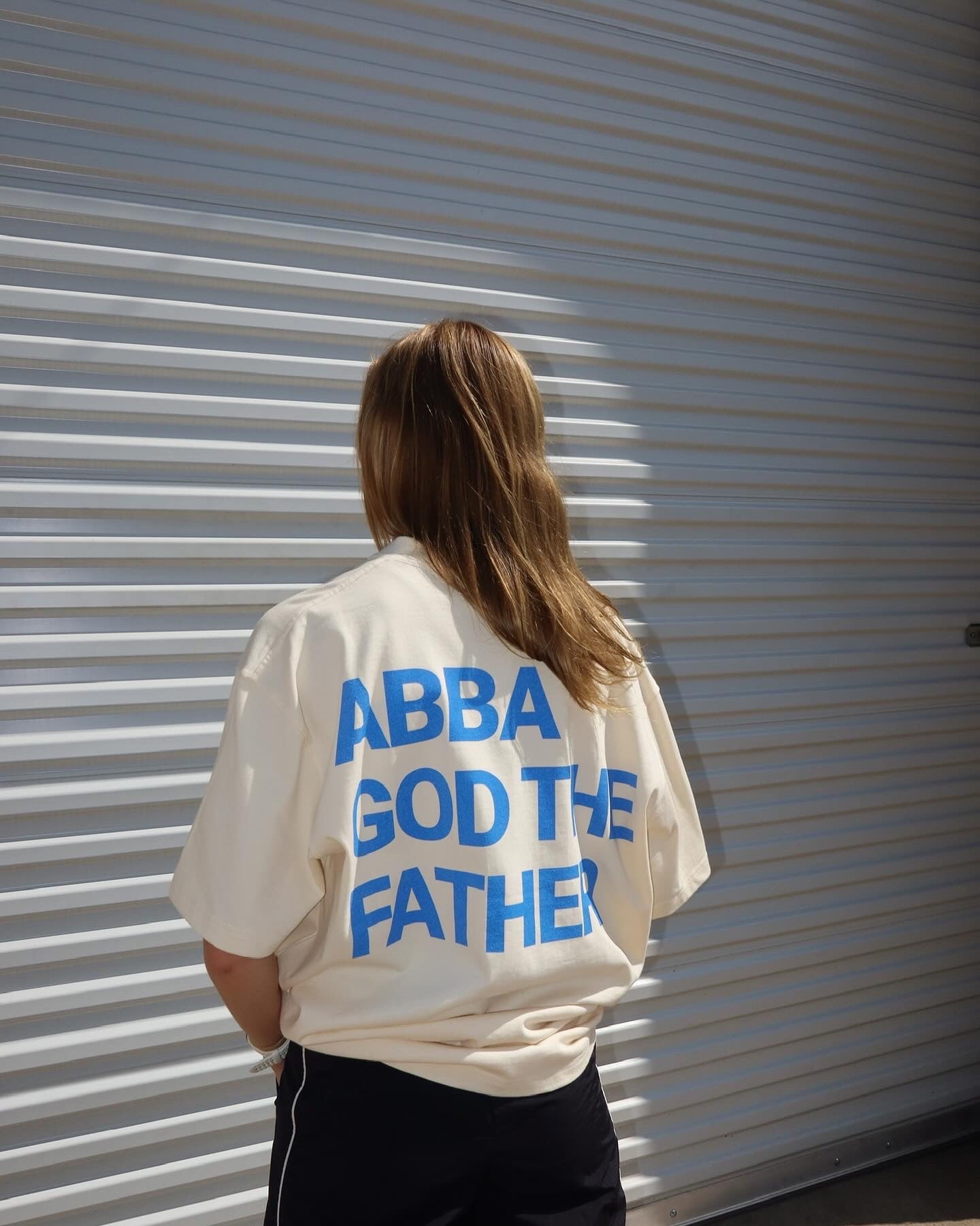 Heritage Tee in Off-White and Blue
