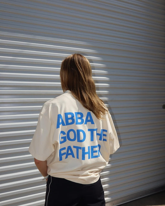 Heritage Tee in Off-White and Blue