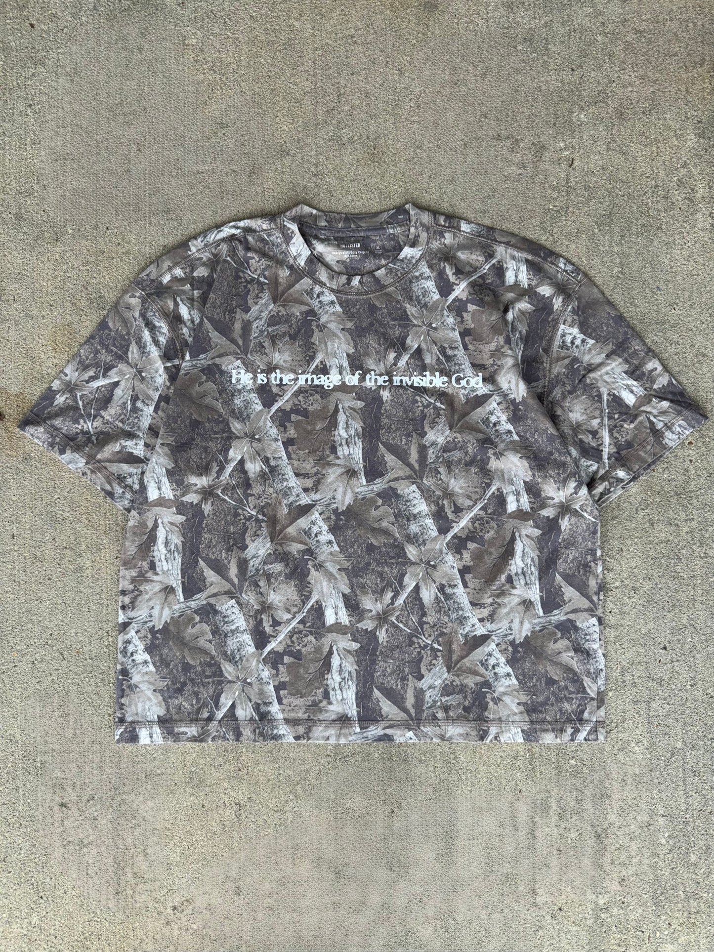 XL "His Name is Jesus" Tee - Dark Camo